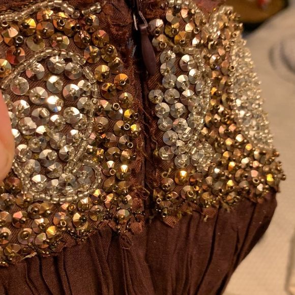 Striped Silk Maxi Skirt With Side Zipper - Picture 4 of 4